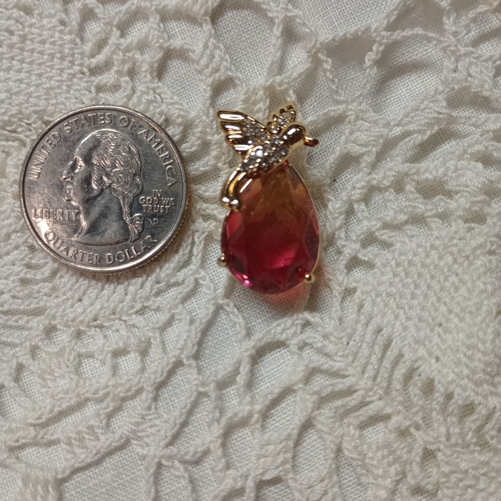 Pink Hummingbird Pendant